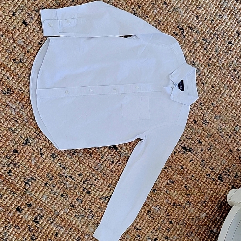 Place] white button down shirts